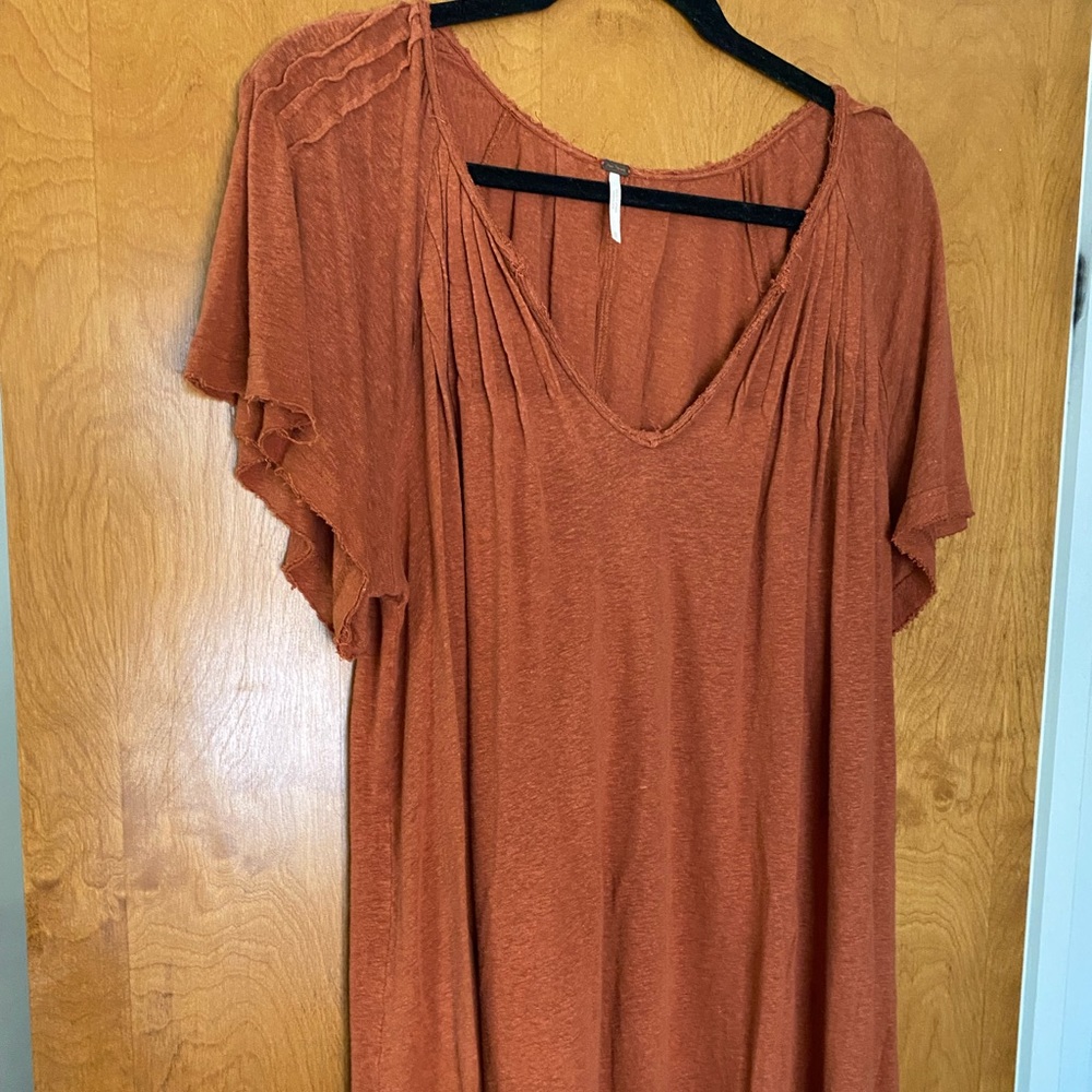 Free people short sleeve flowy top